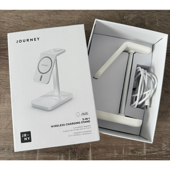 Journey MagSafe Magnetic 3-in-1 Wireless Charging Stand Station USB-C White - Picture 2 of 8